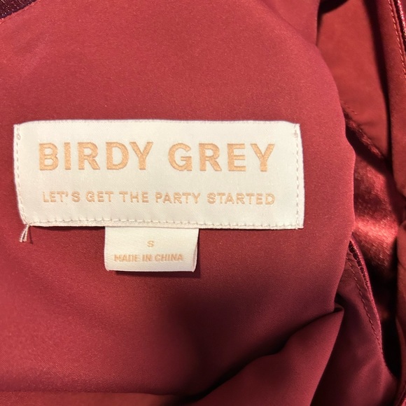 Birdy Grey Burgundy One-Shoulder Maxi Dress - Picture 5 of 5